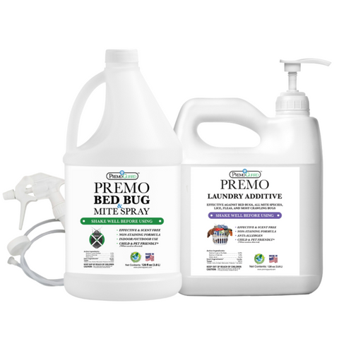 Premo Bed Bug and Mite Killer 128 oz & Premo Laundry Additive 128 oz Bundle