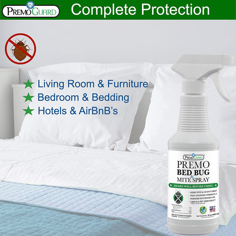 Bed Bug & Mite Killer - 16 oz - All Natural Non-Toxic - By Premo Guard