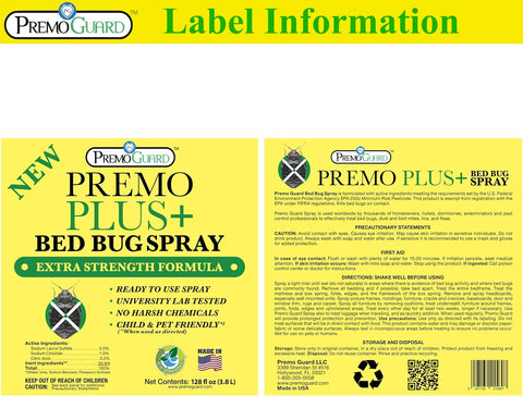 Bed Bug Plus - 128 oz - All Natural Non-Toxic - By Premo Guard