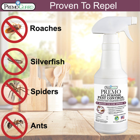 All Purpose Pest Control Spray - 32 oz -Plant Based All Natural Non-Toxic - By Premo Guard