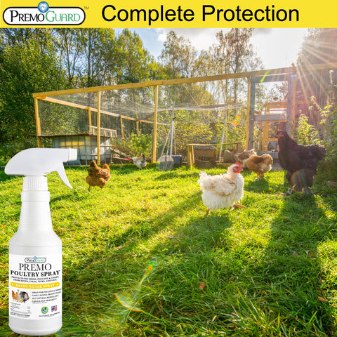 Poultry Spray 128 oz - All Natural Non Toxic - Plant Based All Natural Non-Toxic - By Premo Guard