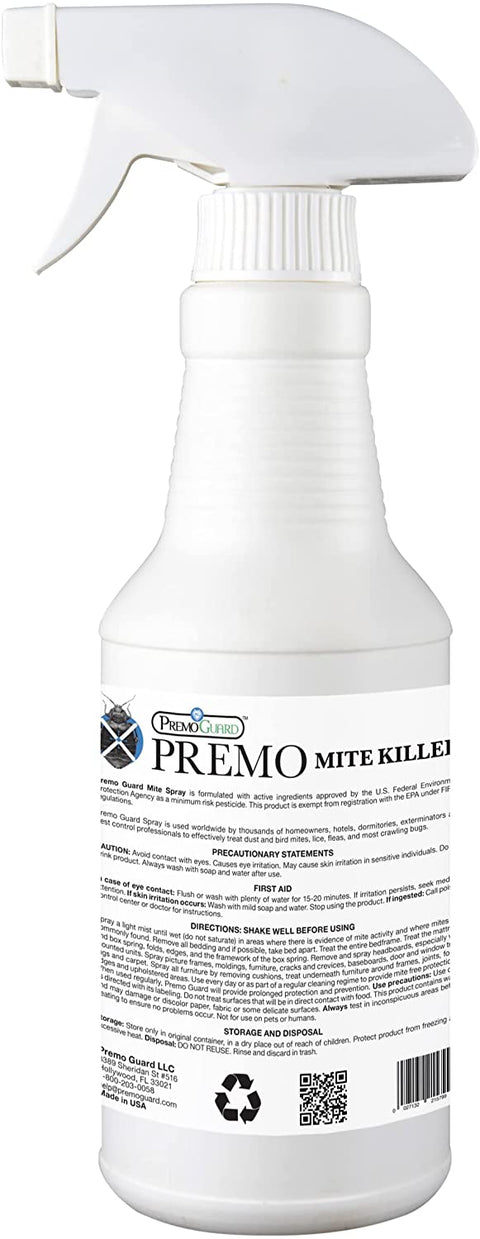 Mite Killer Spray 32 oz - All Natural Non-Toxic - By Premo Guard